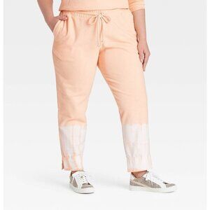 Universal Thread Jogger Pants Tie Dye Orange Pull On Lounge